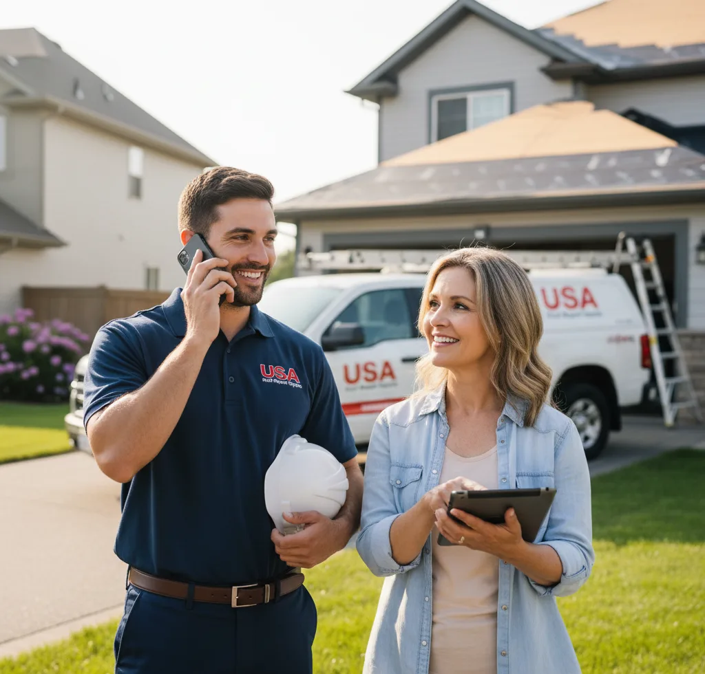 USA Roof Repair Experts customer support in Belleville